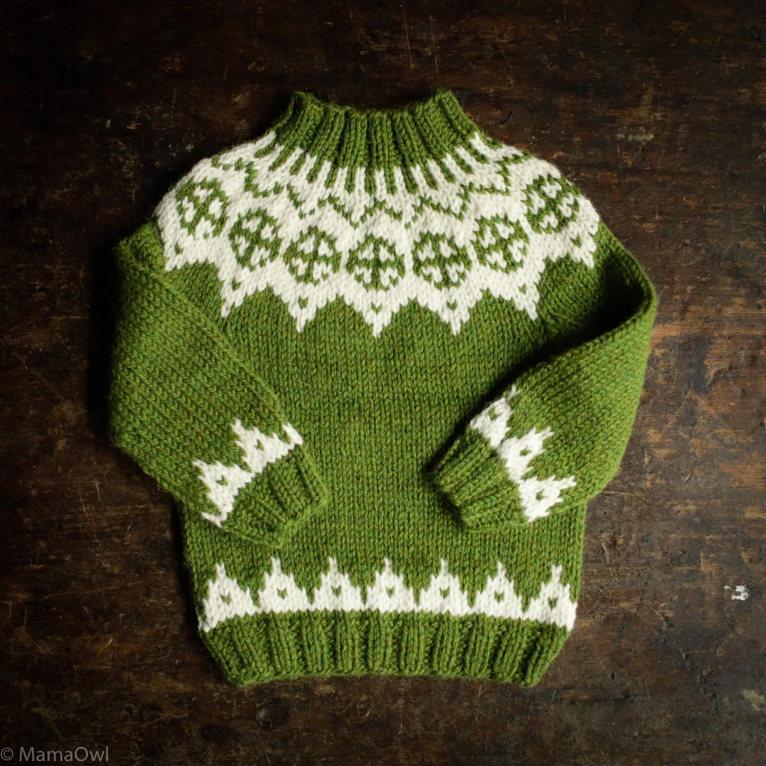 Mormor.nu Hand Knit Wool/Alpaca Palle Sweater - Forest