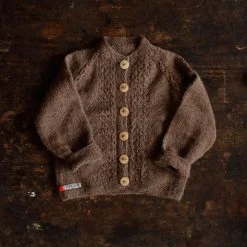 Mormor.nu Tops & Sweaters Hand-Knitted Alpaca Grethe Cardigan - Cocoa