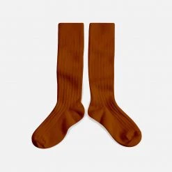 Collegien Adults Adult's Cotton Knee Socks - Cinnamon
