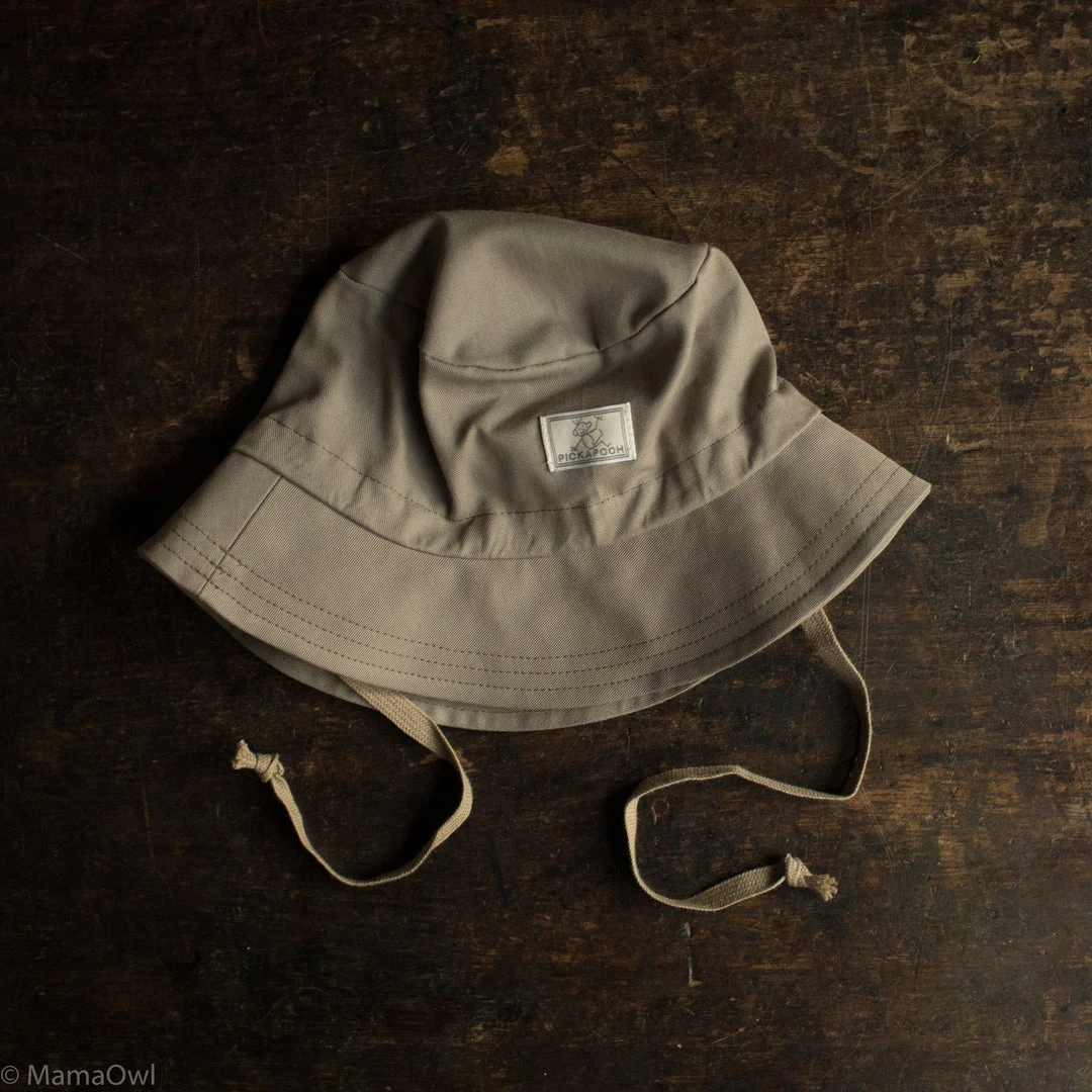 Pickapooh Organic Cotton Bucket Hat - Taupe