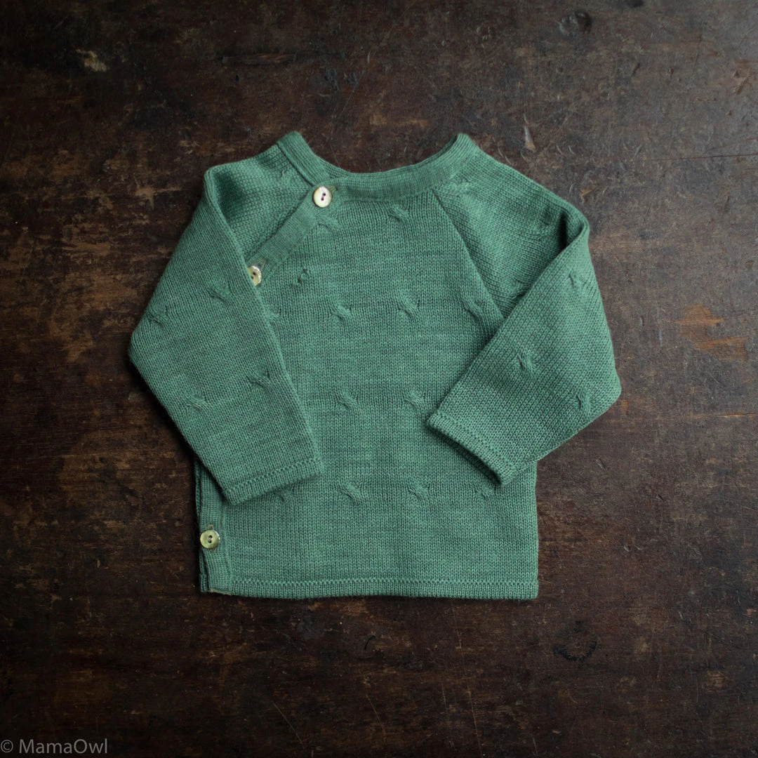 Reiff Tops & Sweaters Organic Merino Wool Wrap Cardigan - Sage