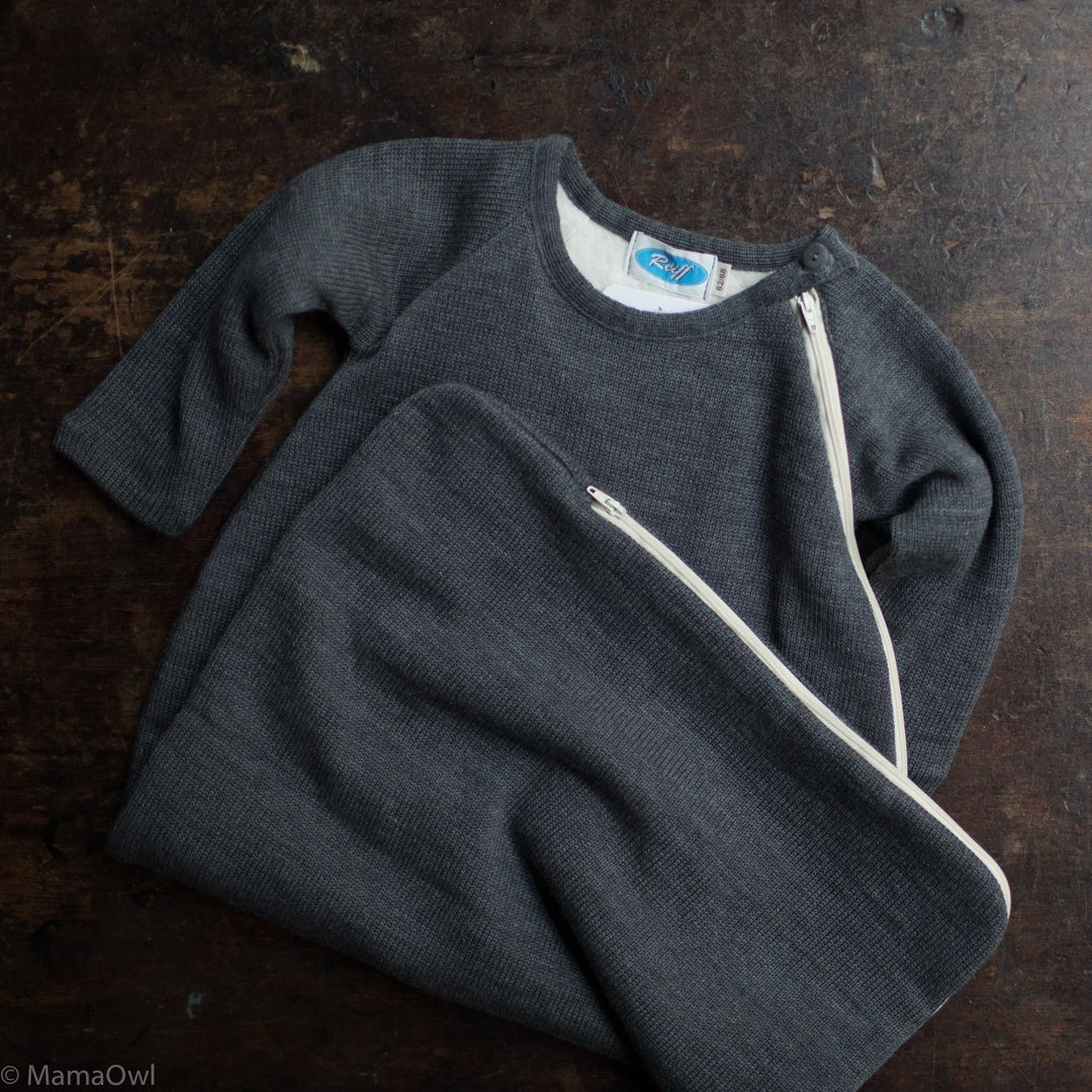 Reiff Baby Sleep & Blankets Organic Virgin Merino Wool/Cotton LS Sleeping Bag - Slate