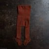 Selana Organic Merino Wool Tights - Copper