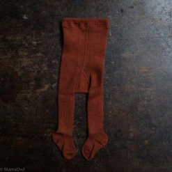 Selana Organic Merino Wool Tights - Copper