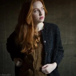 SISKIN Adults Women's Donegal Merino Wool Coast Cardigan - Coal