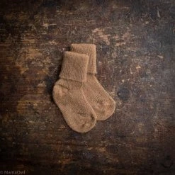Hirsch Natur Baby Wool Camel Wool Baby Socks - Natural Brown