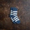 Hirsch Natur Baby Wool Organic Wool Socks - Denim Stripe