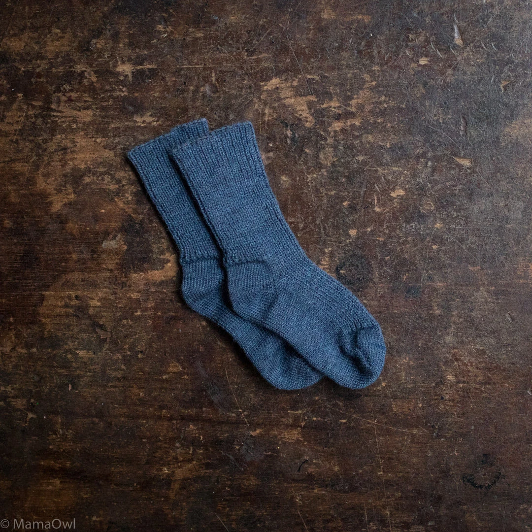 Hirsch Natur Organic Wool Socks - Denim Baby Wool