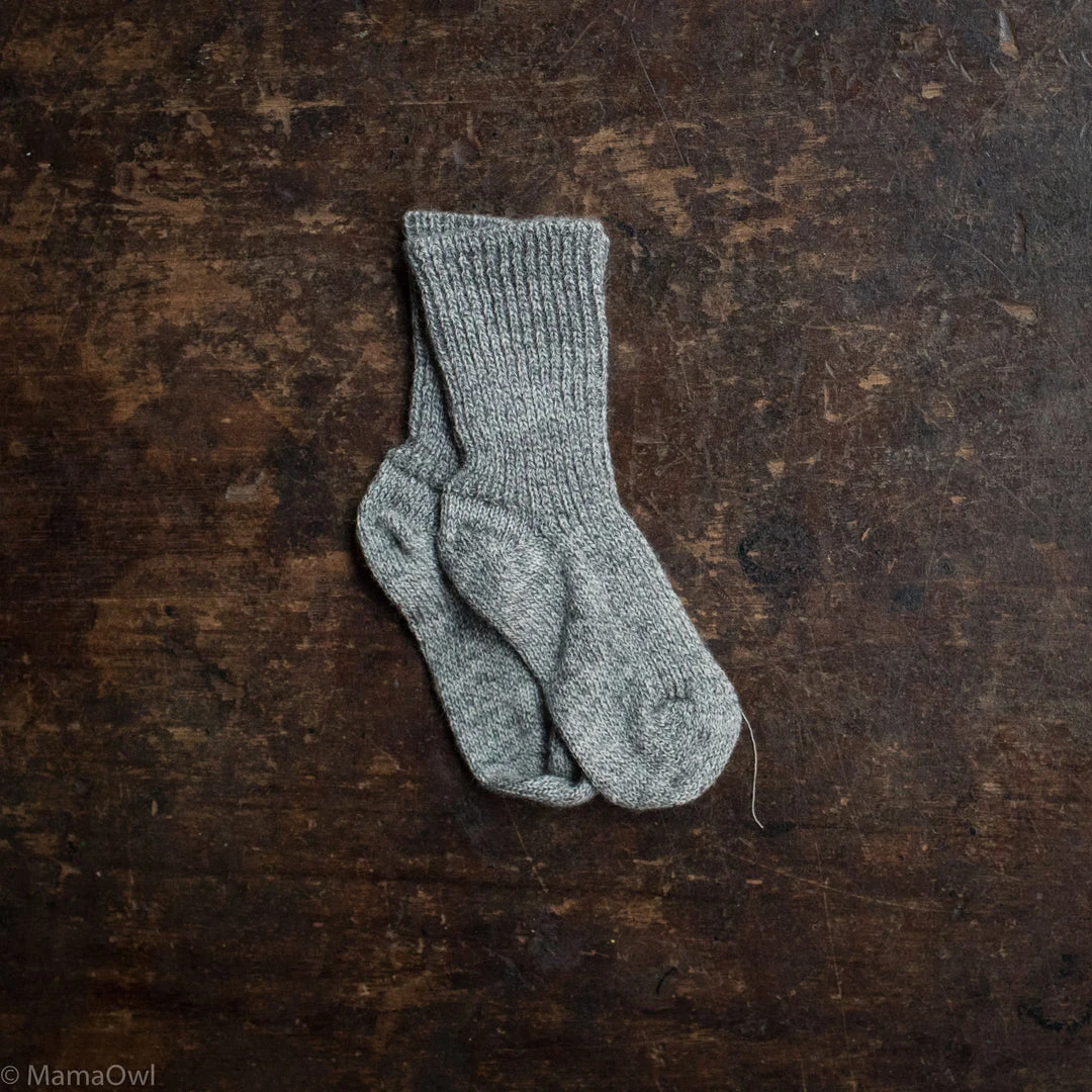 Hirsch Natur Organic Wool Socks - Grey Baby Wool