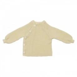 Reiff Organic Merino Wool Wrap Cardigan - Natural Tops & Sweaters